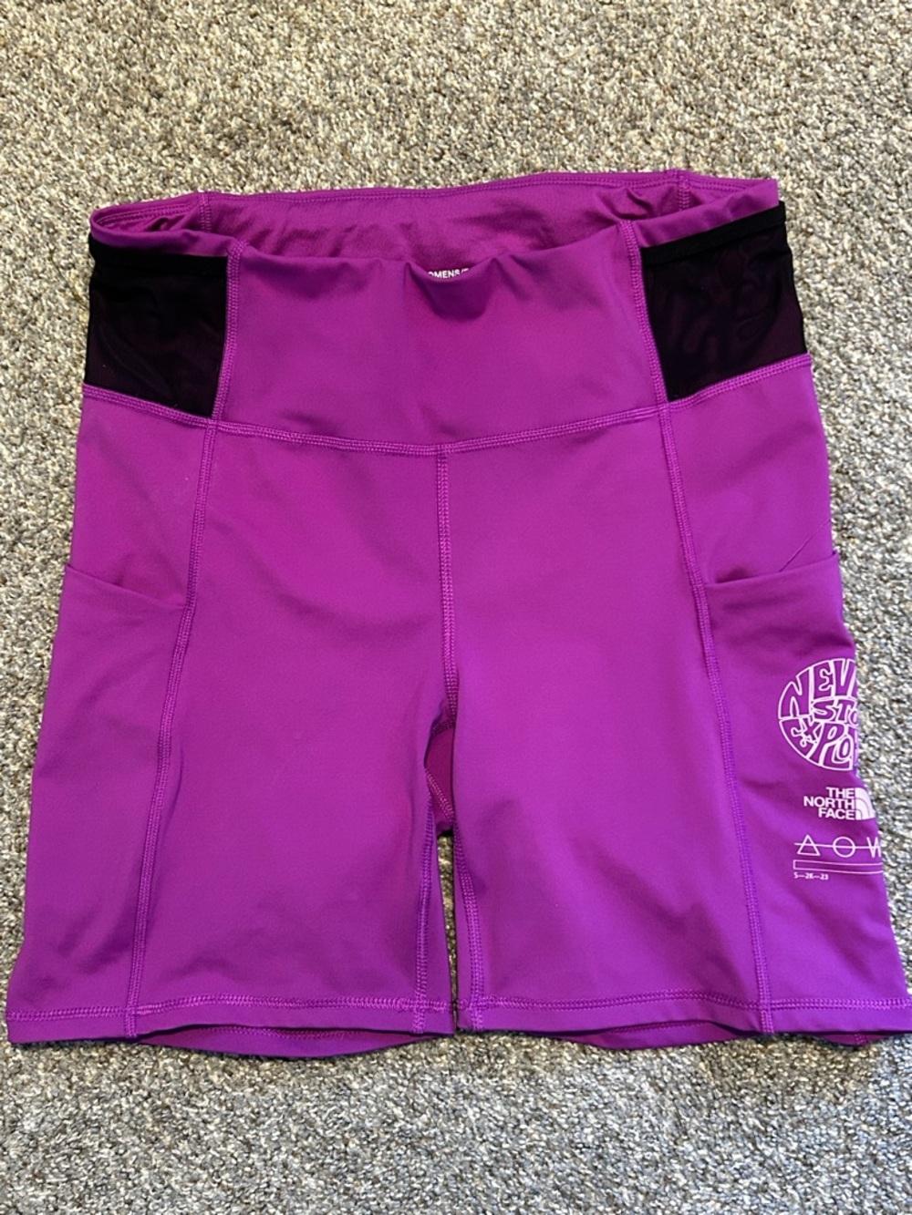 The North Face Trailwear Shorts Womens XL Purple Biker Shorts - Picture 2 of 9